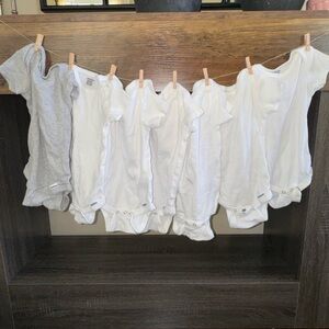 Gerber White and Gray Baby Onesies